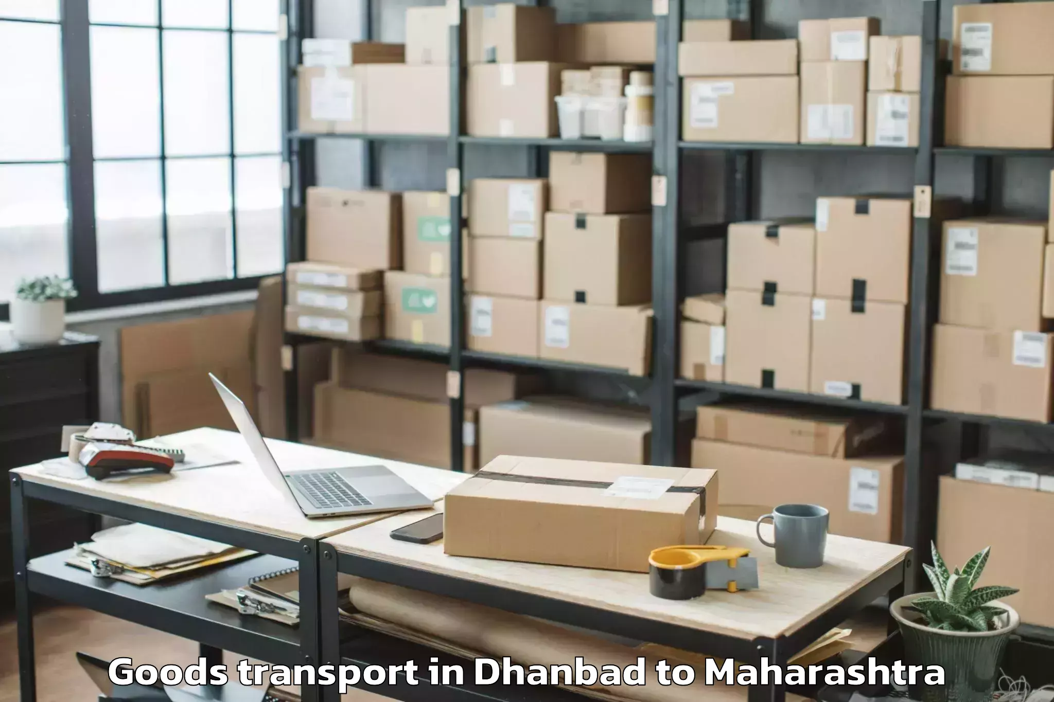 Dhanbad to Maharashtra University Of Heal Goods Transport Booking